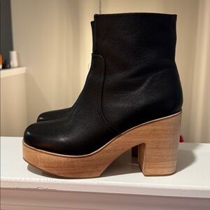 Charlotte Stone Paz Black Clog Boots